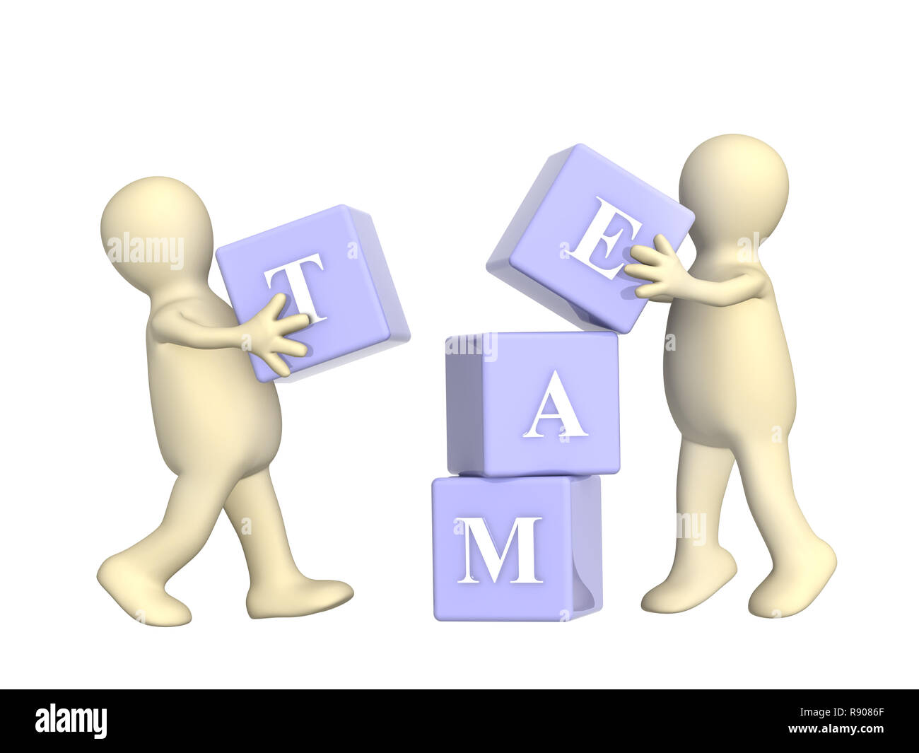 Conceptual image - success of teamwork. Object over white Stock Photo ...