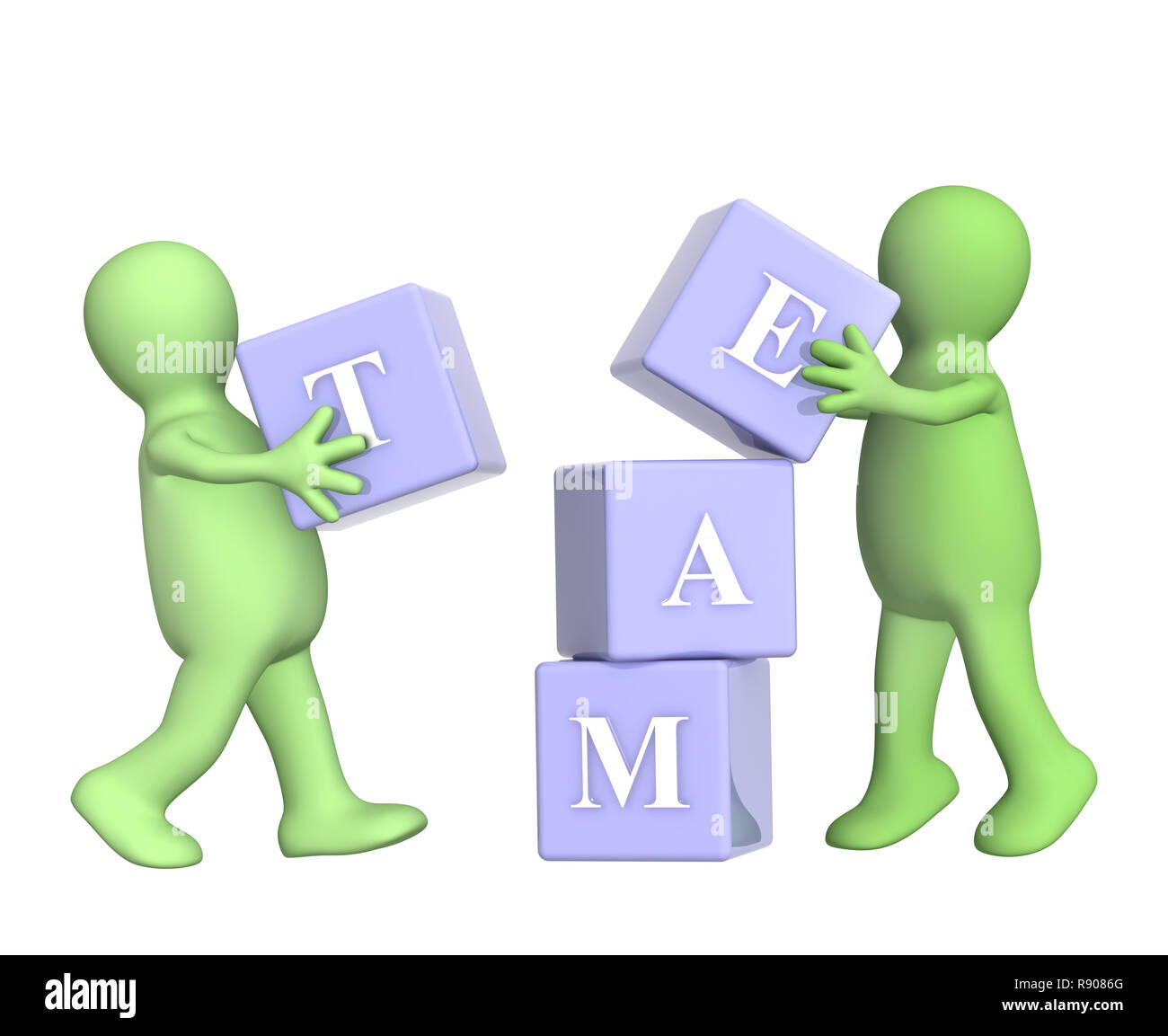 Conceptual image - success of teamwork. Object over white Stock Photo ...