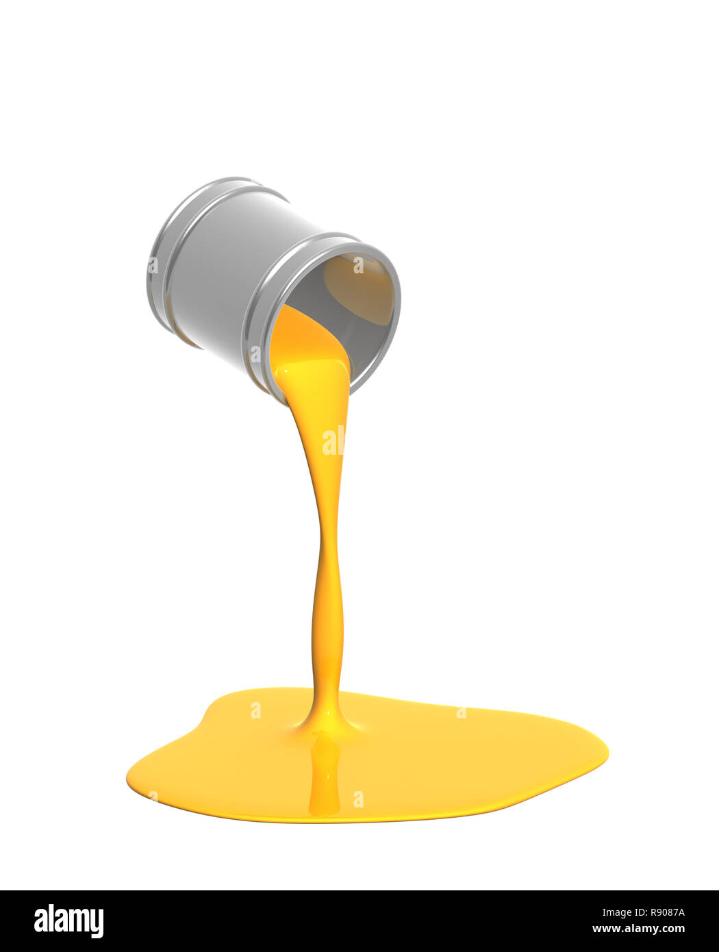 Download Yellow Paint Pour Out From Bucket Stock Photo Alamy PSD Mockup Templates