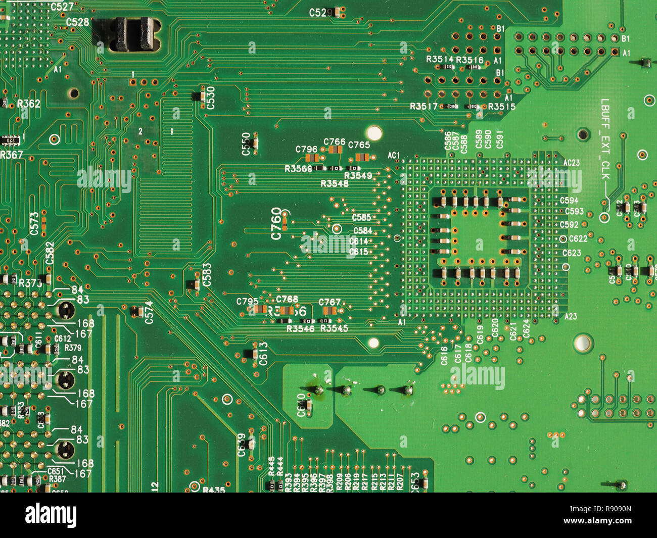 detail of an electronic printed circuit board (PCB Stock Photo Alamy