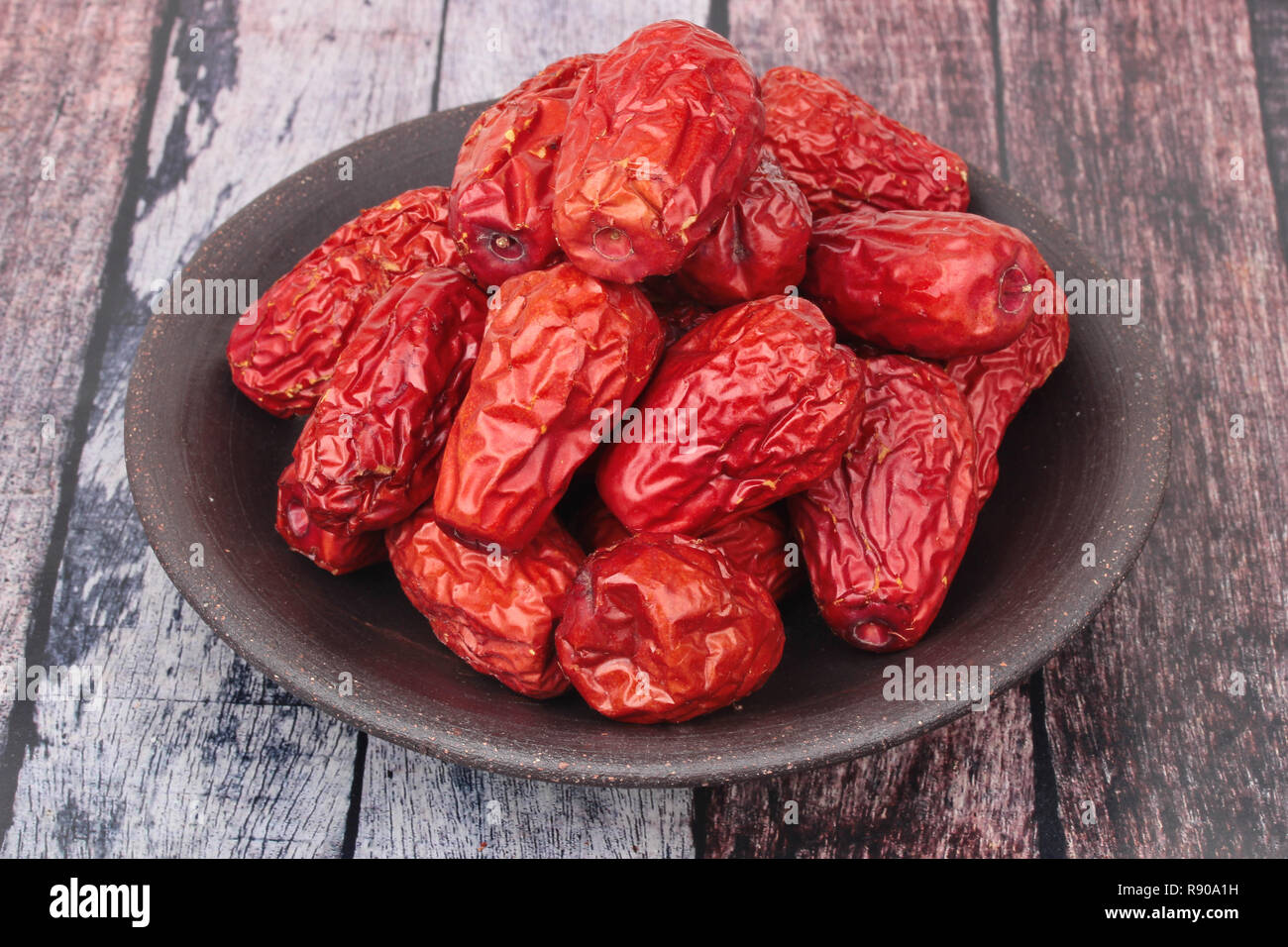 Dried jujube ,The fruit is a traditional Chinese herb , Chinese jujube