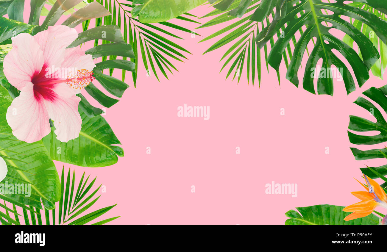 Tropical island flat design hi-res stock photography and images - Alamy