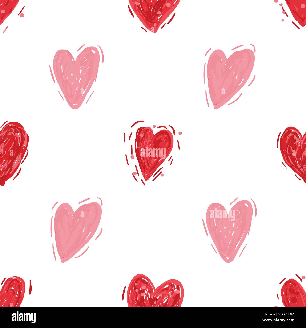 Seamless pattern with hearts. Valentines day background Stock Vector ...