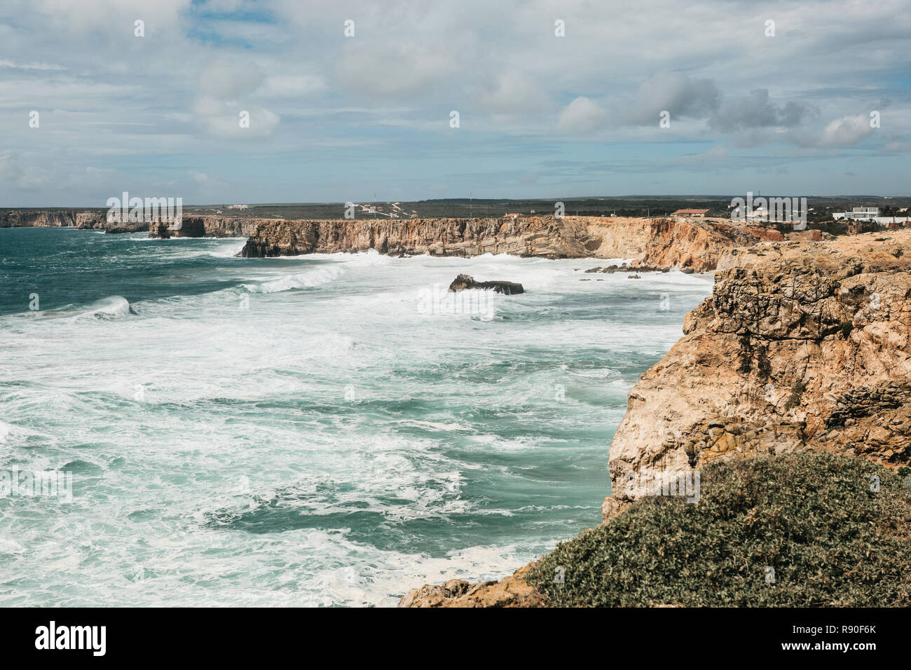 Beautiful view of the Atlantic Ocean and coastal cliffs off the coast ...