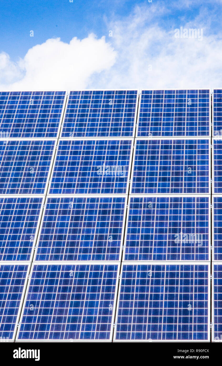 solar panels on a roof Stock Photo - Alamy