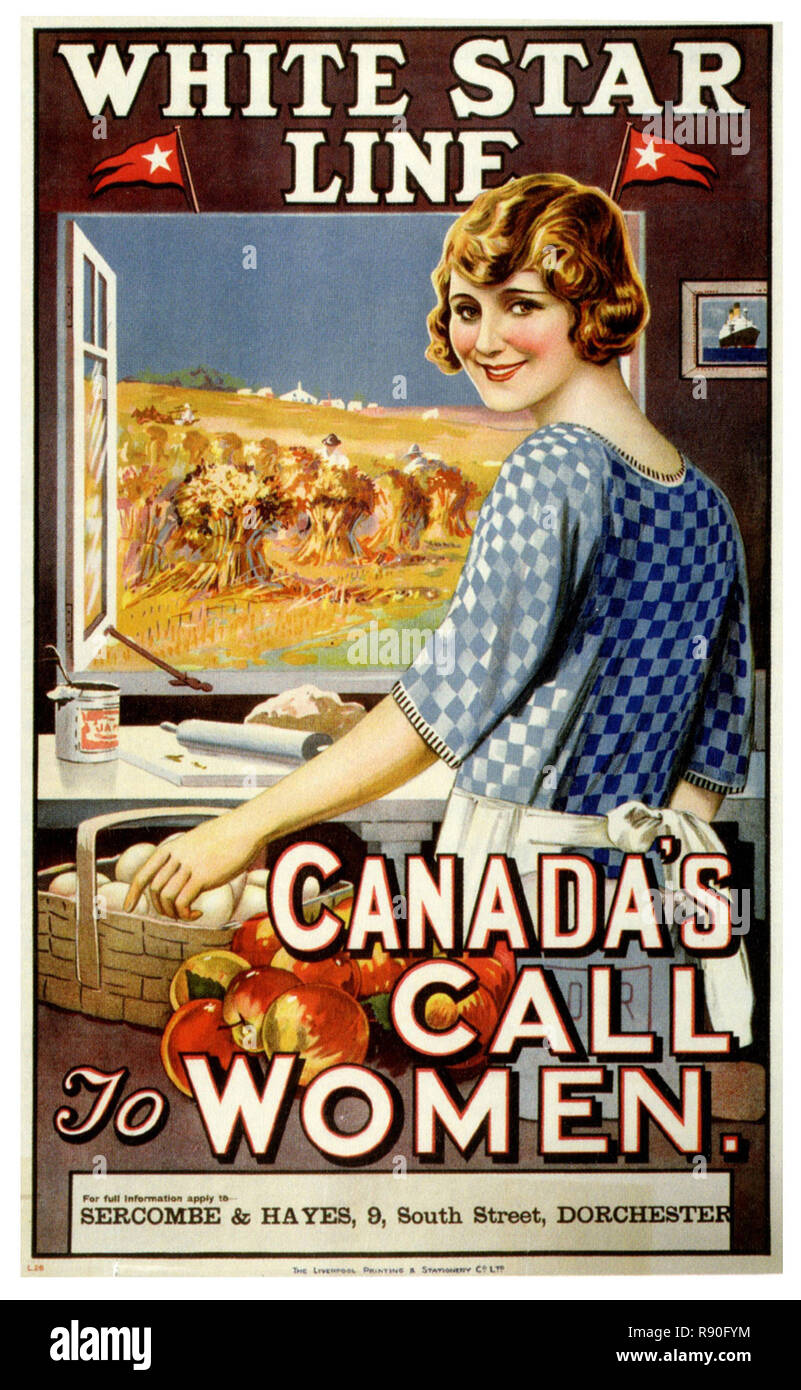 Calling All Women Vintage Canadian World War One Propaganda