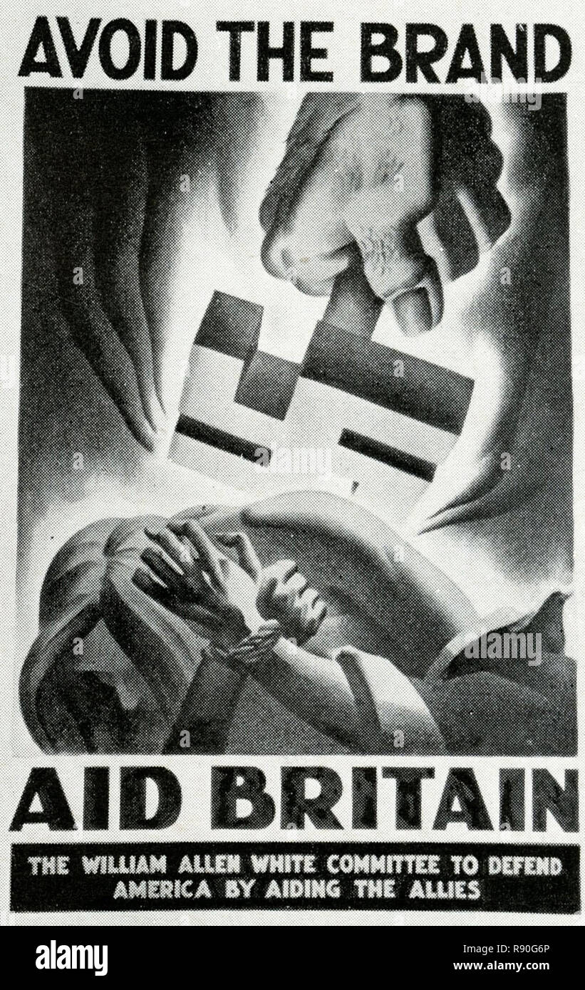 Avoid The Brand - Vintage U.S Propaganda Poster Stock Photo - Alamy