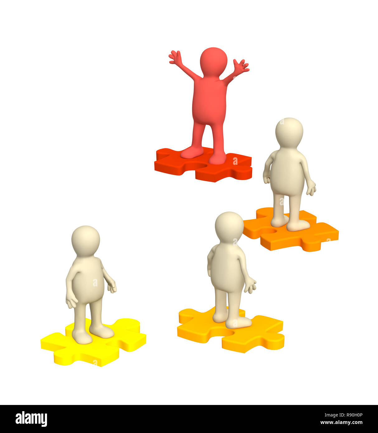 Conceptual image - a position of the leader Stock Photo - Alamy