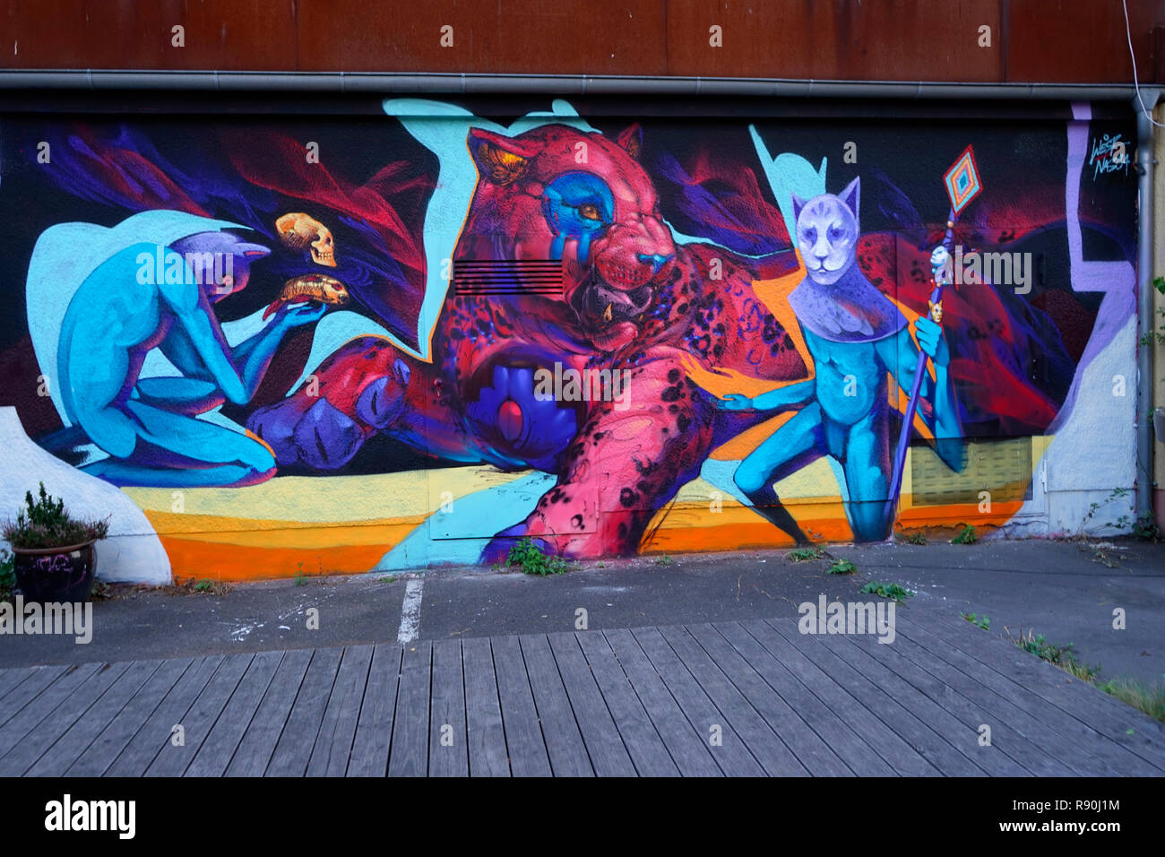 Street Art, Graffity, Berlin-Kreuzberg (nur fuer redaktionelle Verwendung. Keine Werbung. Referenzdatenbank: http://www.360-berlin.de. © Jens Knappe.  Stock Photo