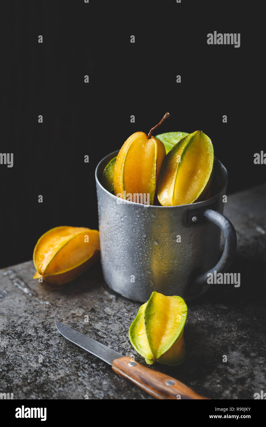 Slices of star fruit hi-res stock photography and images - Alamy