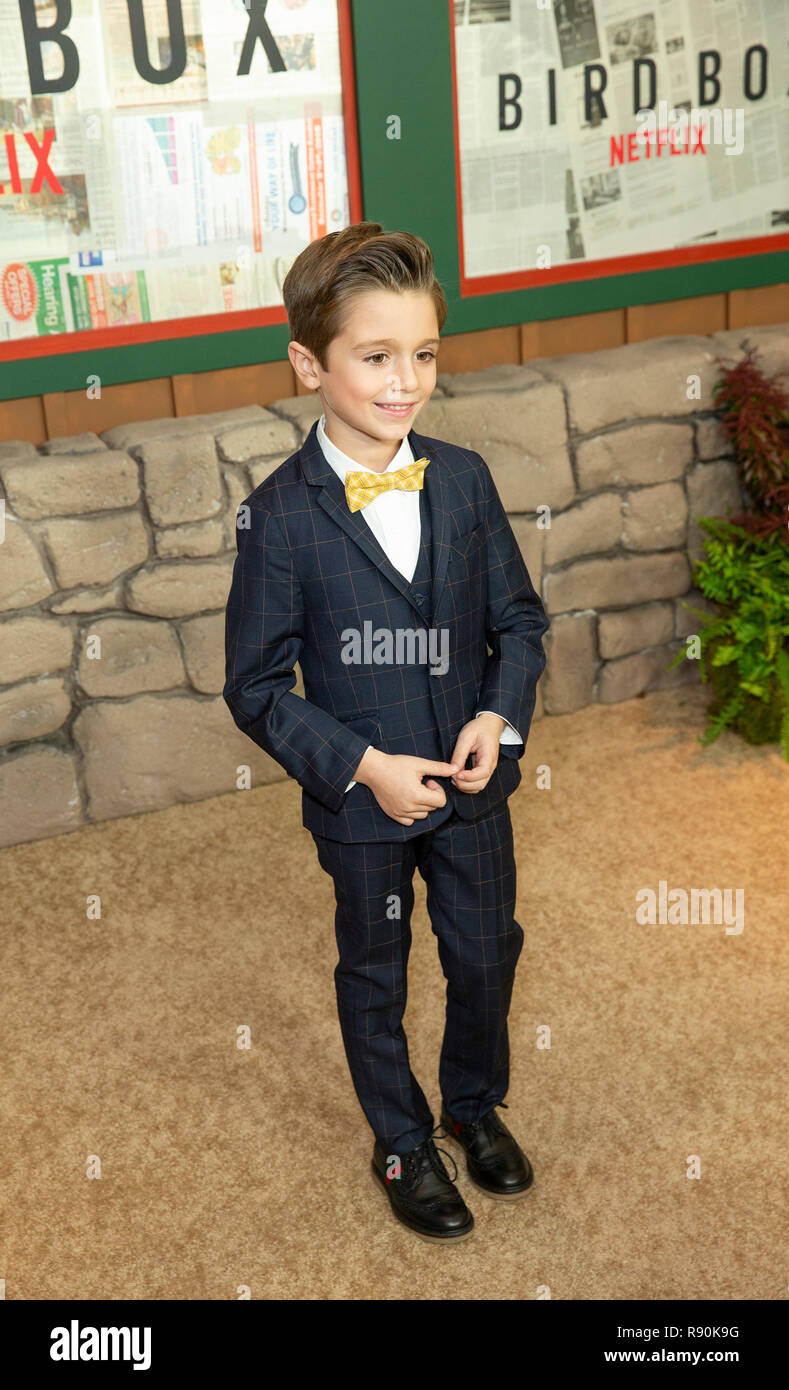 Julian Edwards attends the New York screening of ‘Bird Box’ at Alice