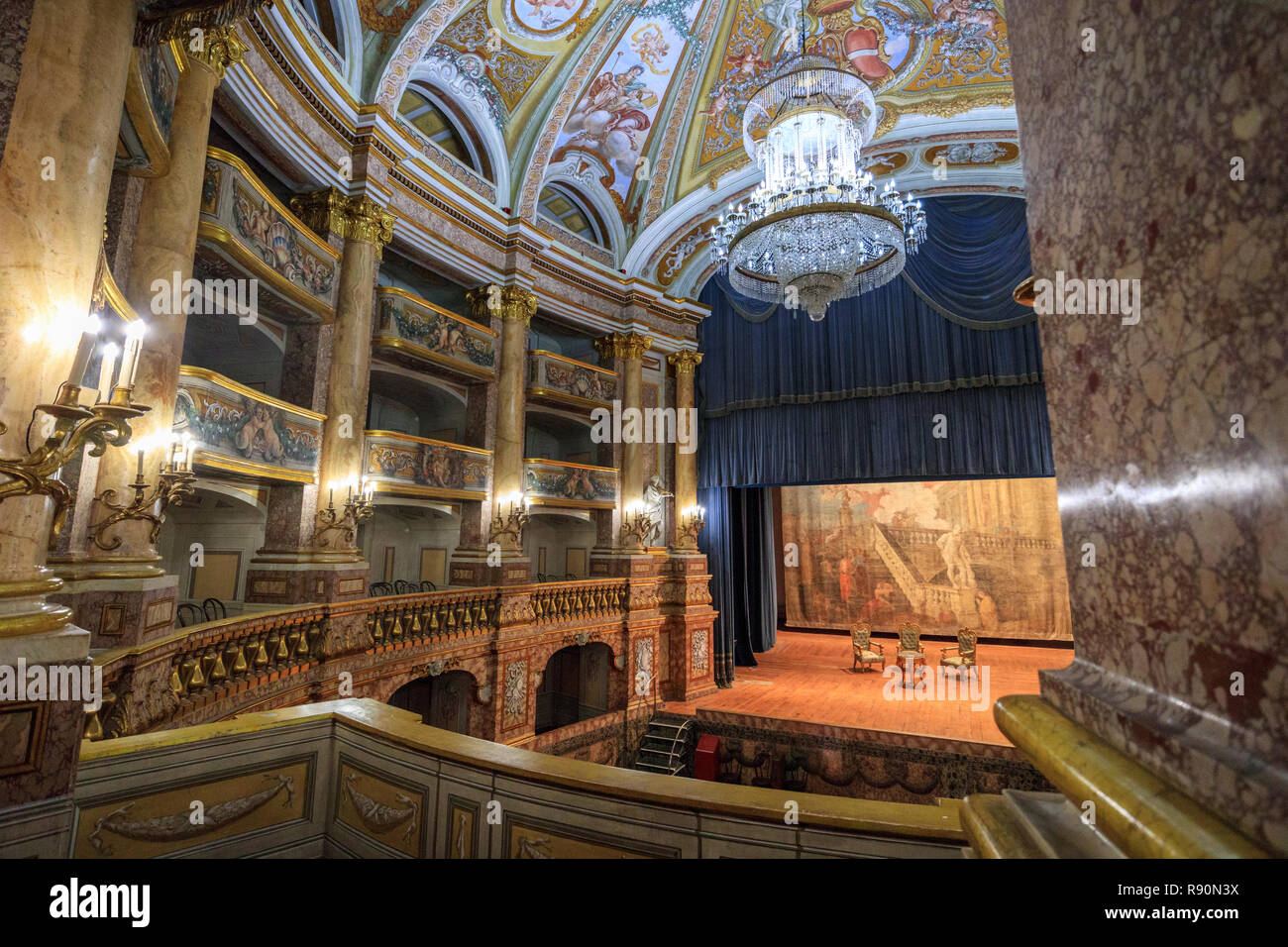 Exclusive Images of the Theatre In the Royal Palace of Caserta, Italy (Teatro  di Corte Opera di Vanvitelli 1769, Reggia di Caserta Stock Photo - Alamy