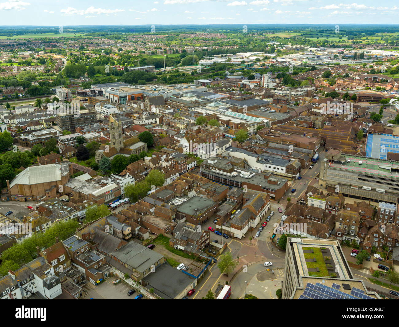 Aerial View Of Ashford Town Centre Kent UK Stock Photo Alamy Aerial View Of Ashford Town Centre Kent UK Stock Photo Alamy