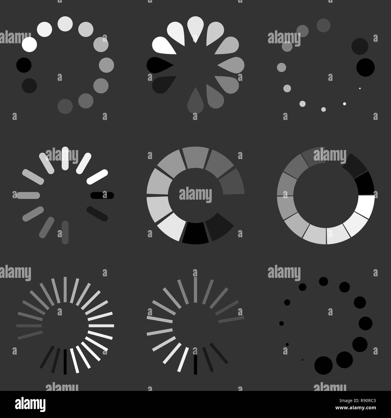 Loading circle icon. Vector illustration, flat design Stock Vector ...