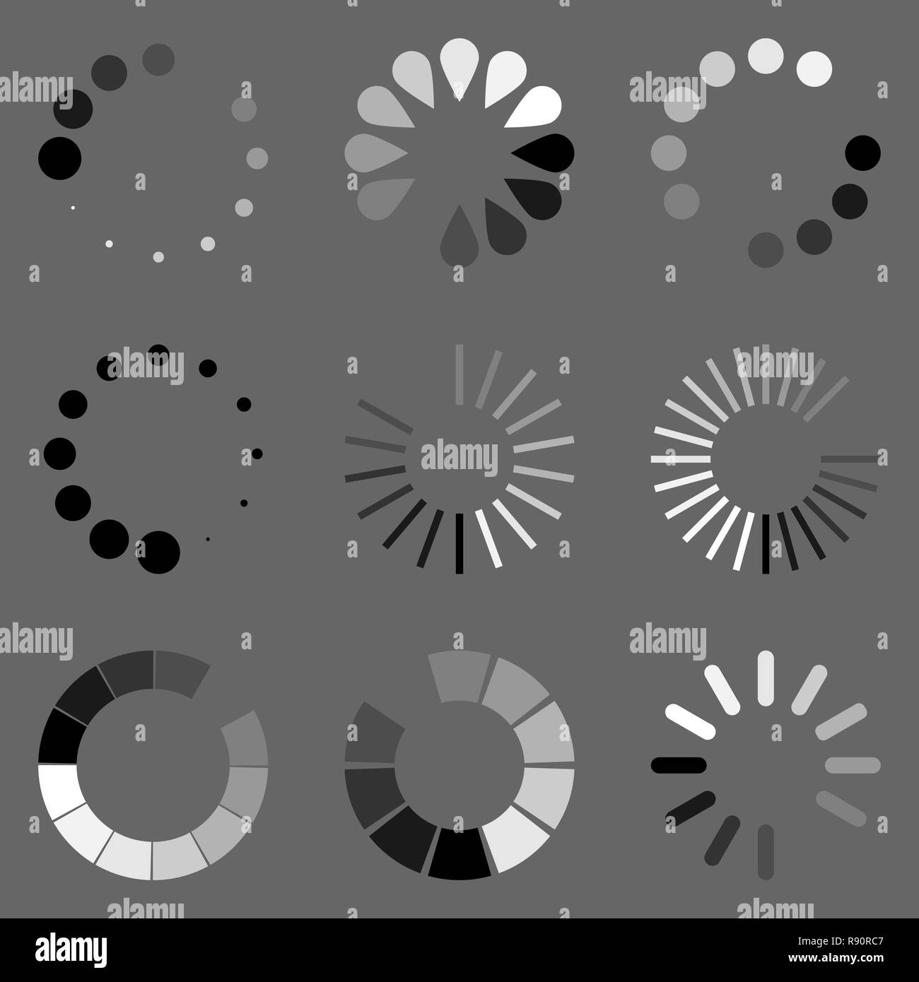 Loading circle icon. Vector illustration, flat design Stock Vector ...