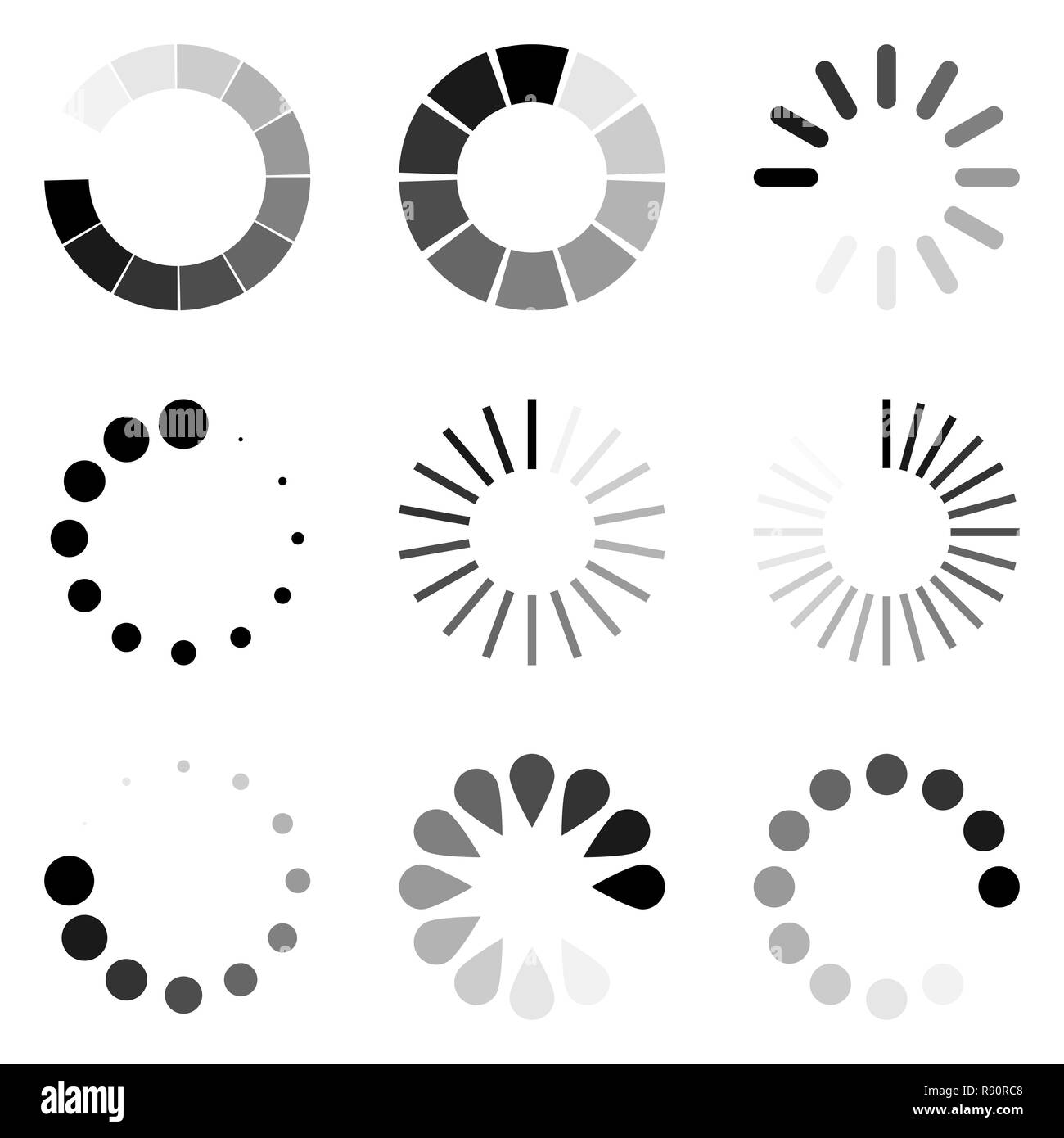 Loading circle icon. Vector illustration, flat design Stock Vector ...