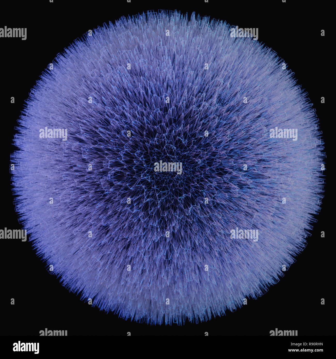 3D illustration. Spherical molecular structure. Concept image abstract science. Stock Photo