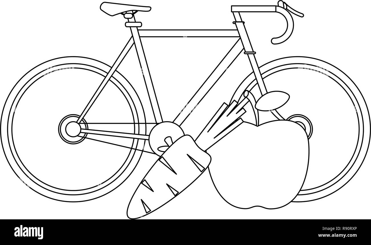Fitness healthy lifestyle black and white Stock Vector Image & Art - Alamy
