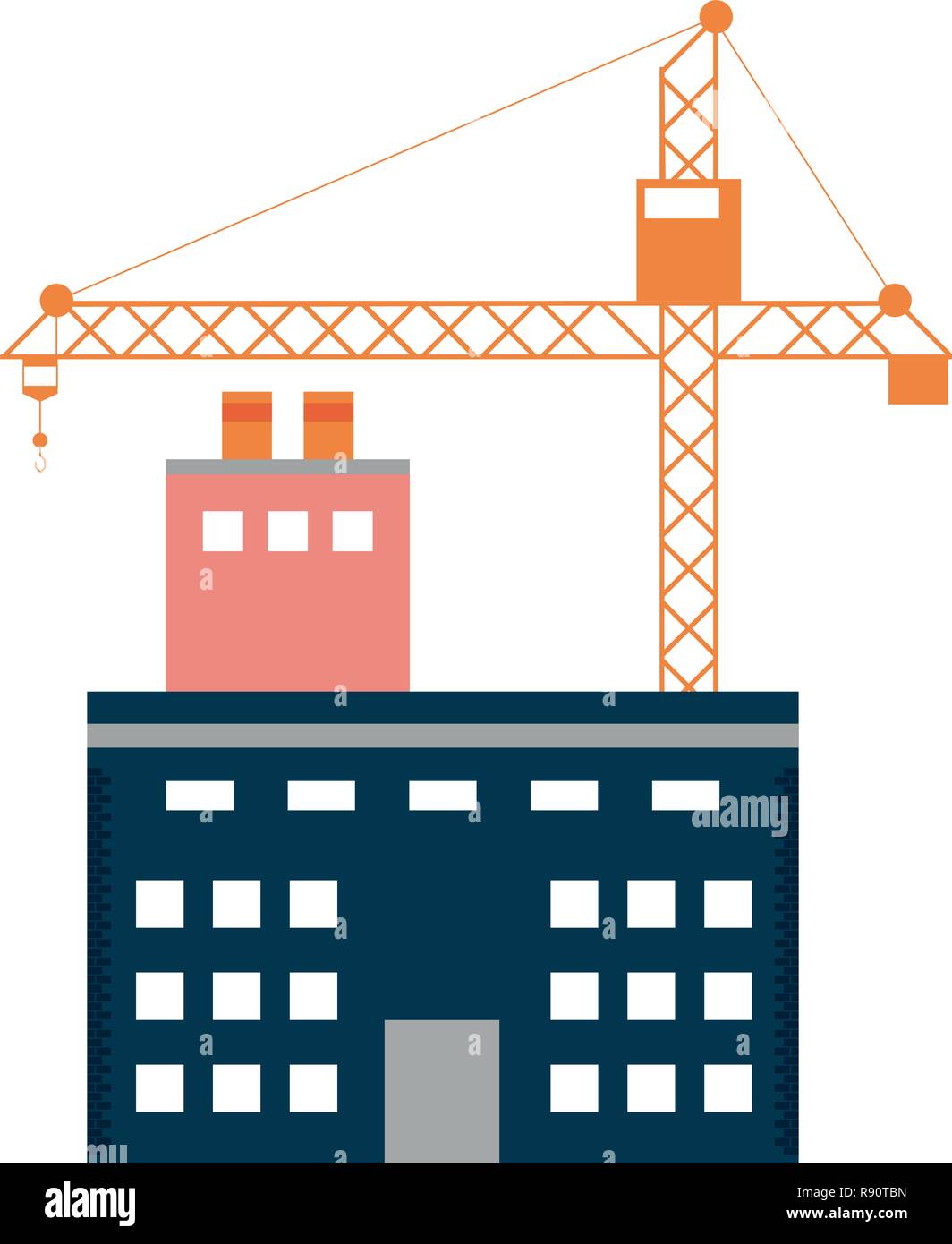 Building and crane Stock Vector Image & Art - Alamy