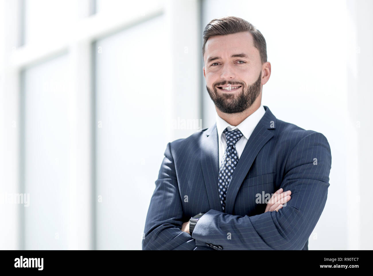 portrait of a smiling successful businessman Stock Photo - Alamy