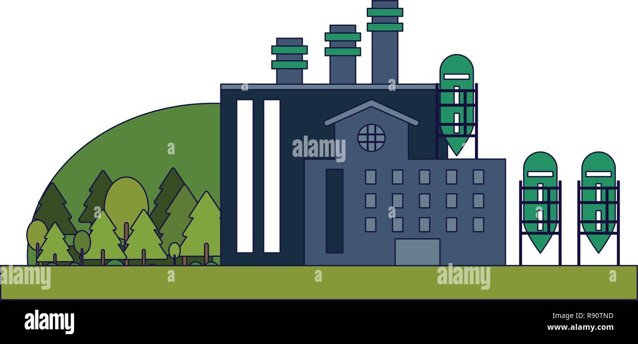 Factoy industry building Stock Vector Image & Art - Alamy