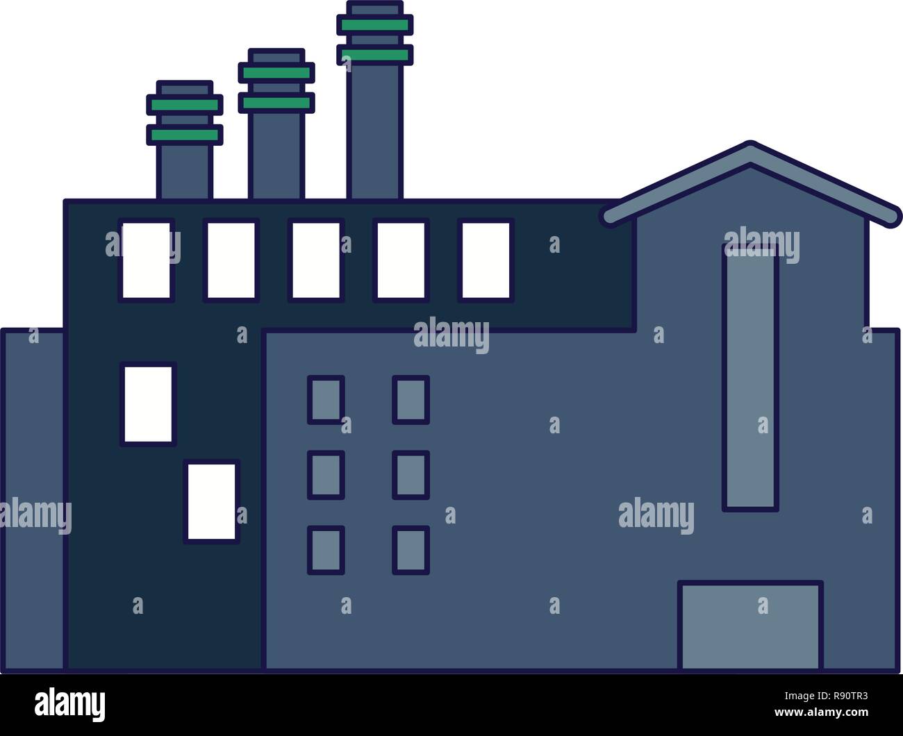 Factory industry building isolated Stock Vector Image & Art - Alamy