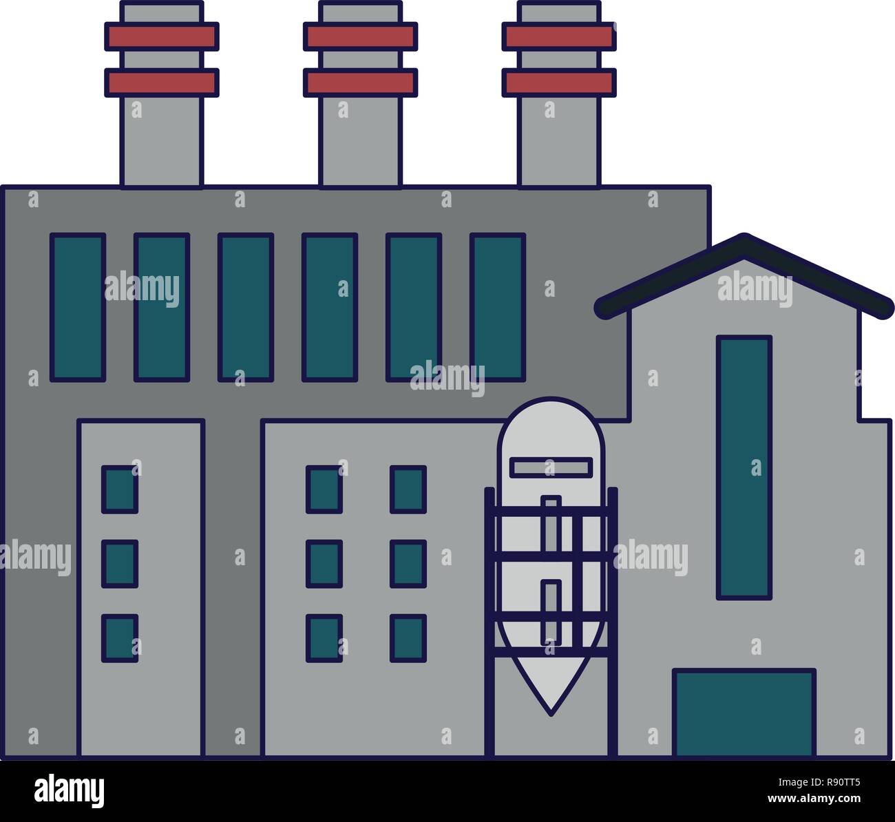 Factory industry building isolated Stock Vector Image & Art - Alamy