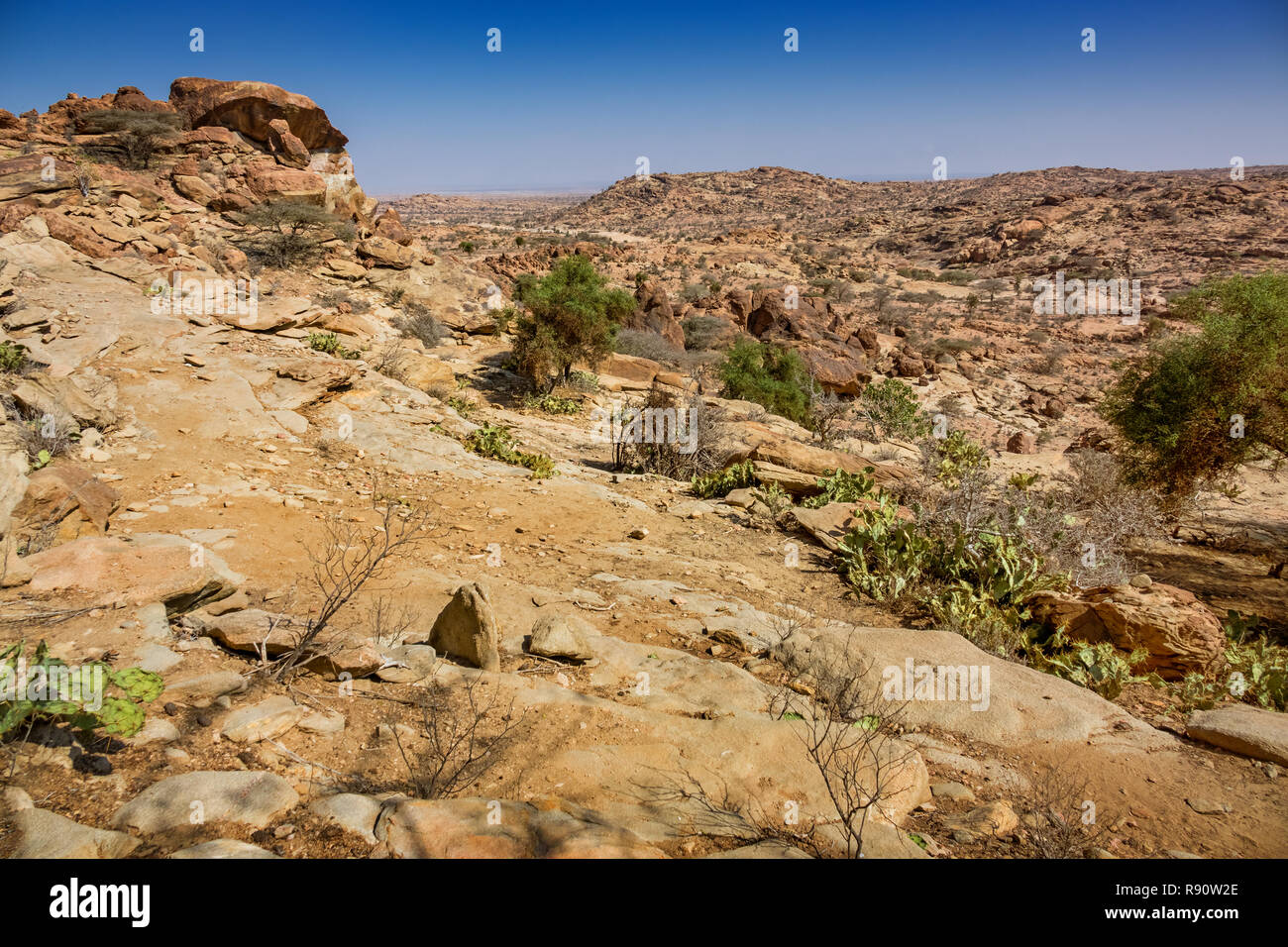 Landscape at Laas Geel complex in Hargeisa Somaliland Stock Photo