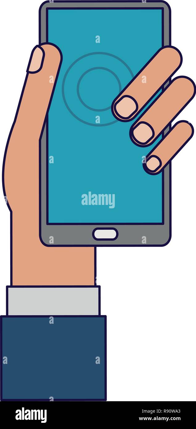 hand with smartphone Stock Vector Image & Art - Alamy