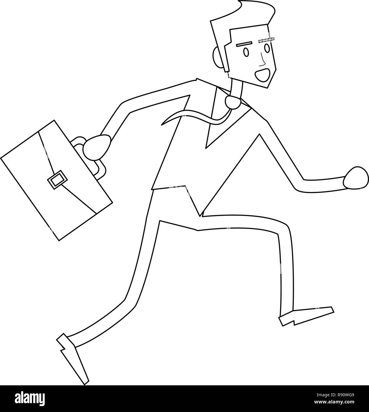 Businessman successful entrepreneur in black and white Stock Vector ...