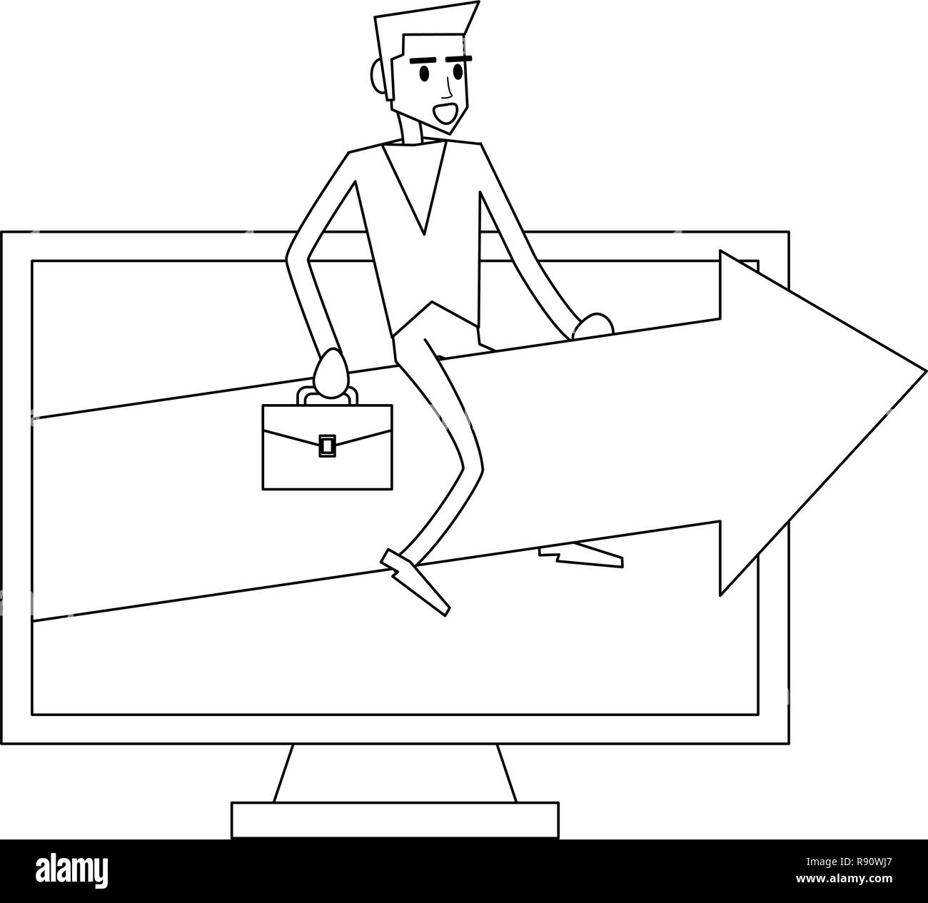 Entrepreneur screen Black and White Stock Photos & Images - Alamy