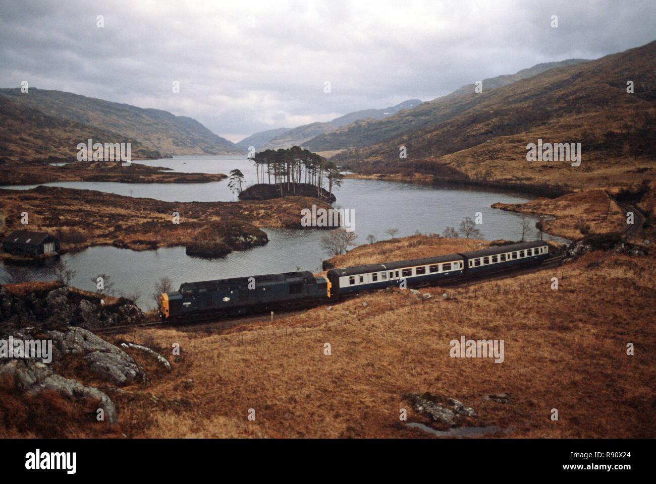 Diesel Locomtive On The West Highland British Rail Glasgow To