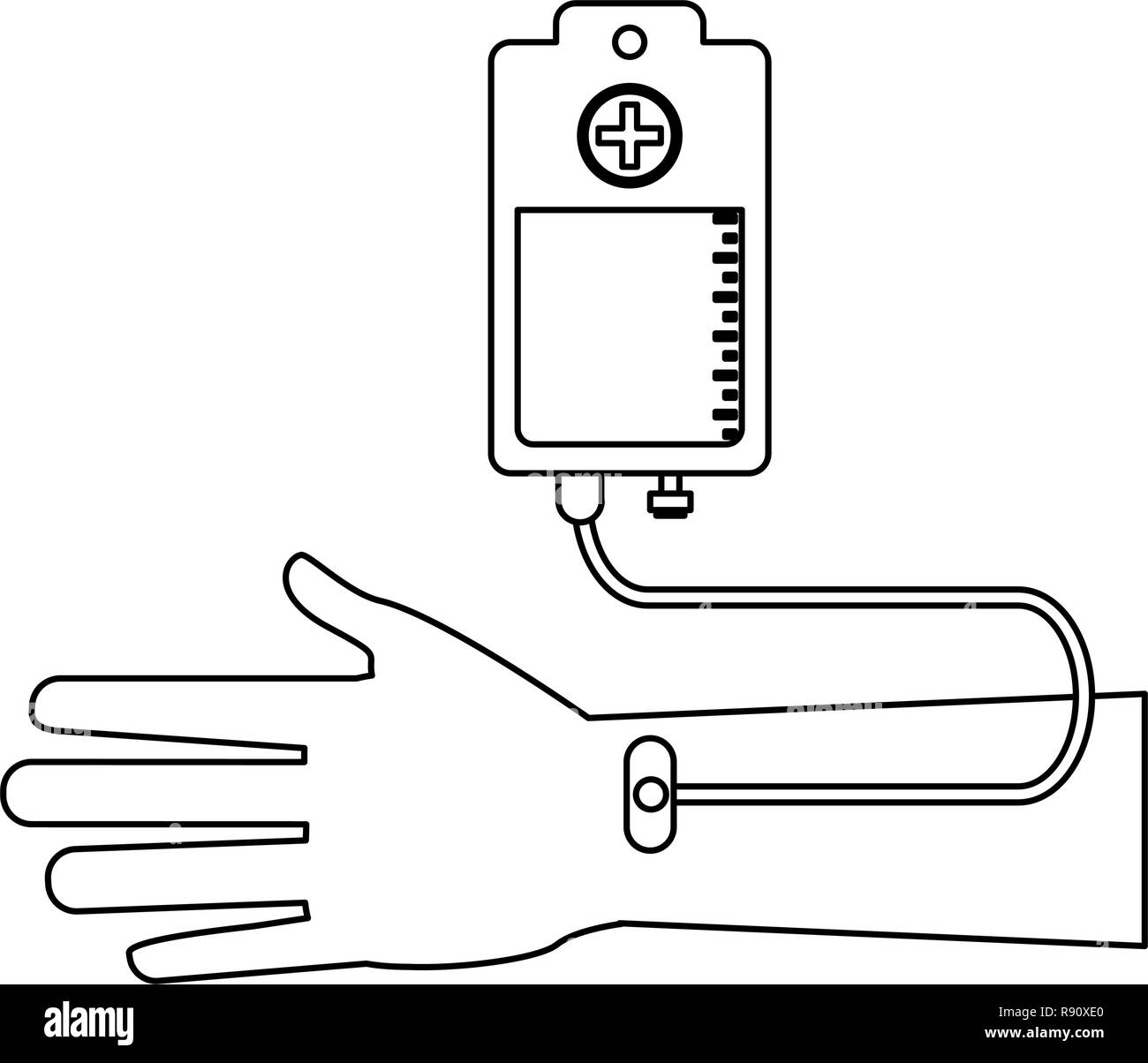 Blood donation campaign in black and white Stock Vector Image & Art - Alamy