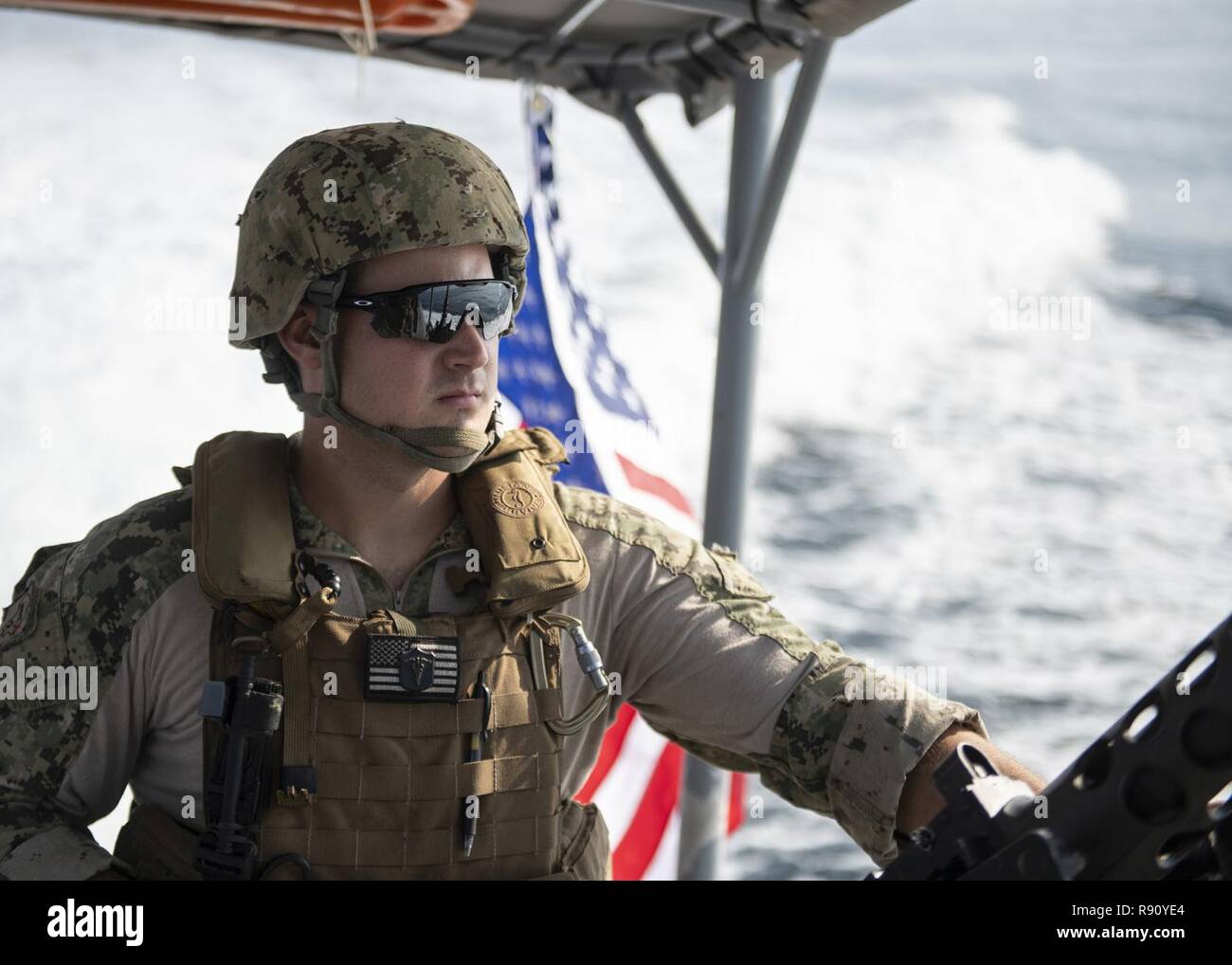 U.S. Navy Petty Officer 1st Class Alexander Weigel, engineer under ...