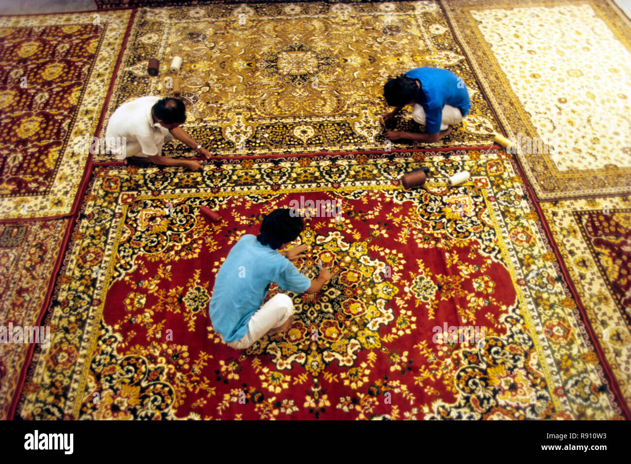jute carpet making west Bengal, india Stock Photo Alamy
