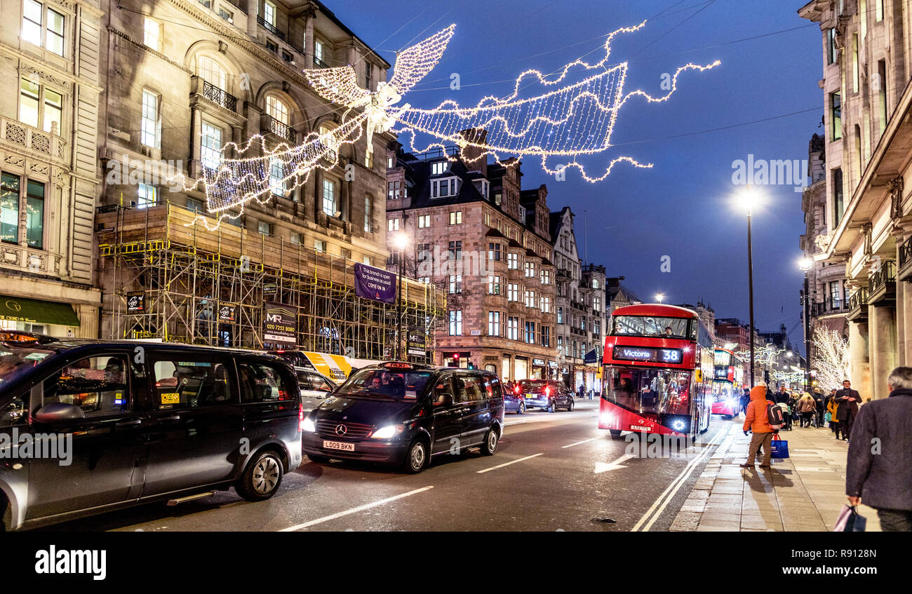 Piccadilly At Night London UK Stock Photo