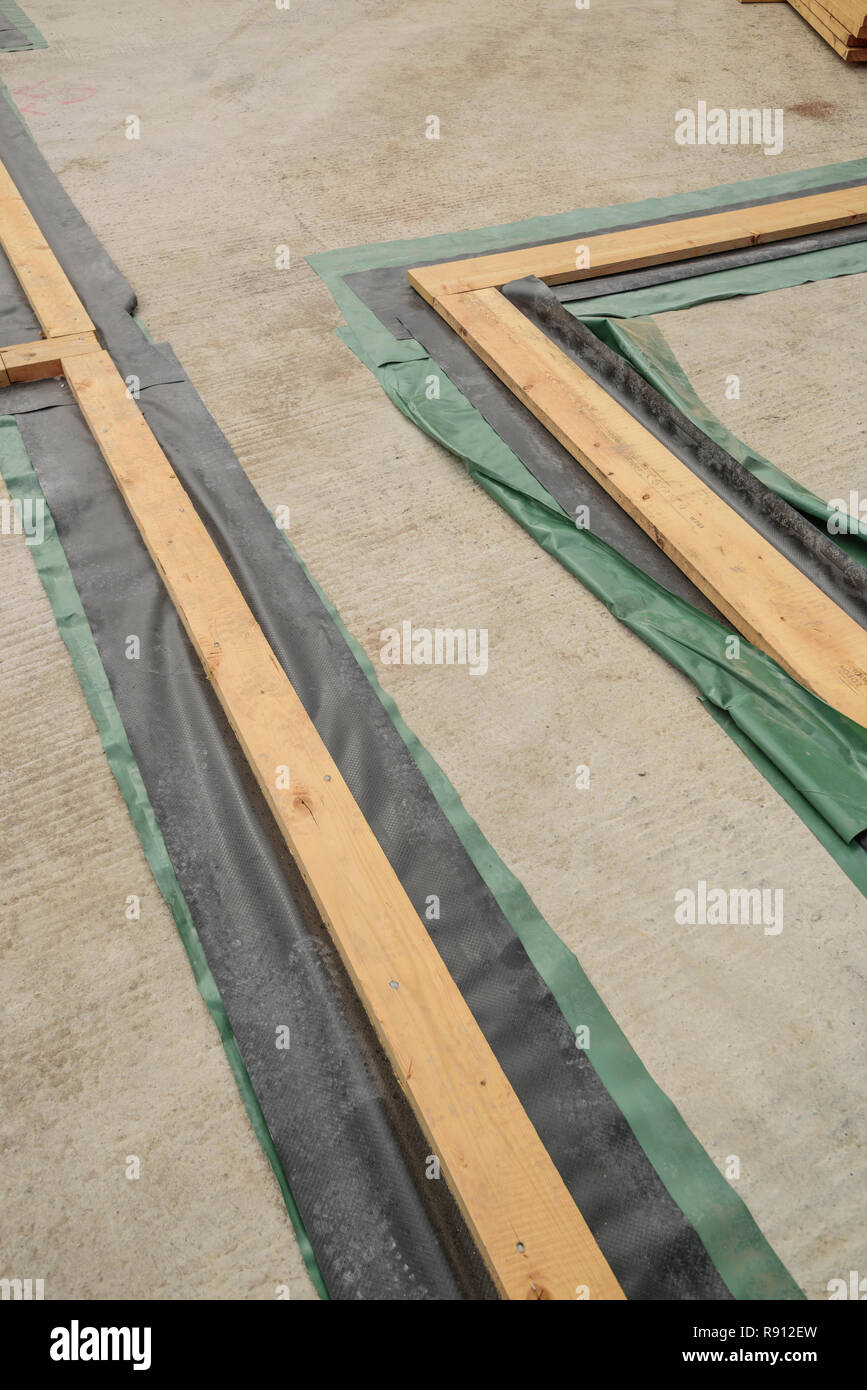 Abstract detail view of concrete slab on a building site Stock Photo ...