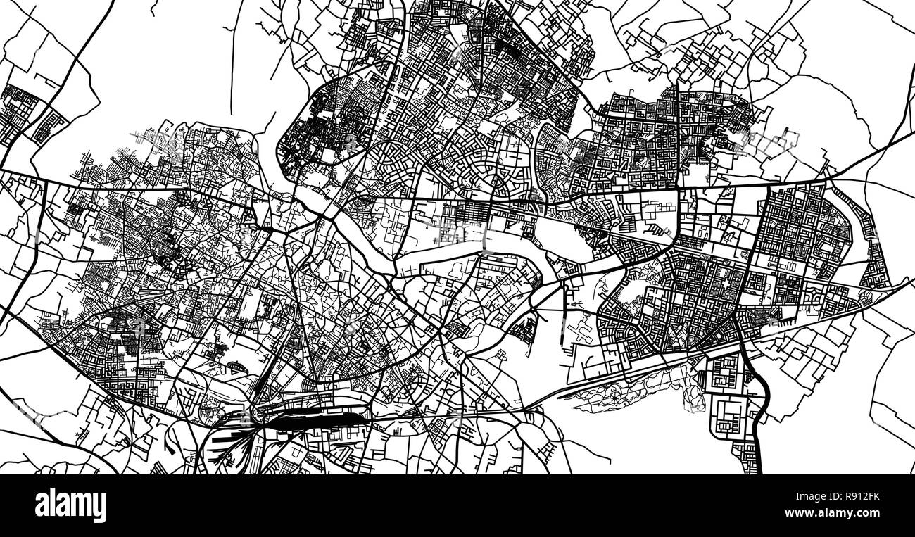 Urban vector city map of Lucknow, India Stock Vector Image & Art Alamy