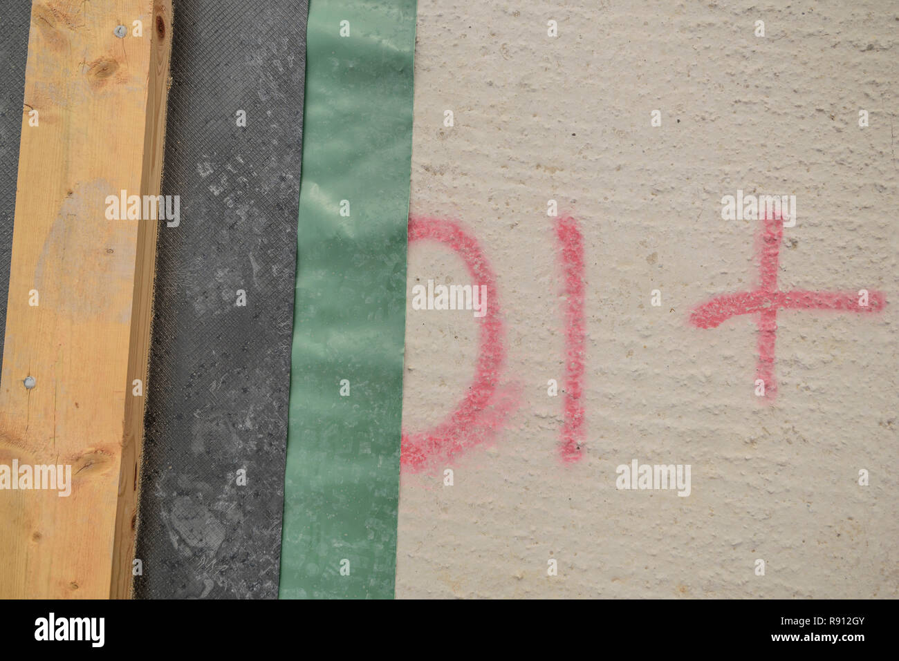 Abstract detail view of concrete slab on a building site Stock Photo ...