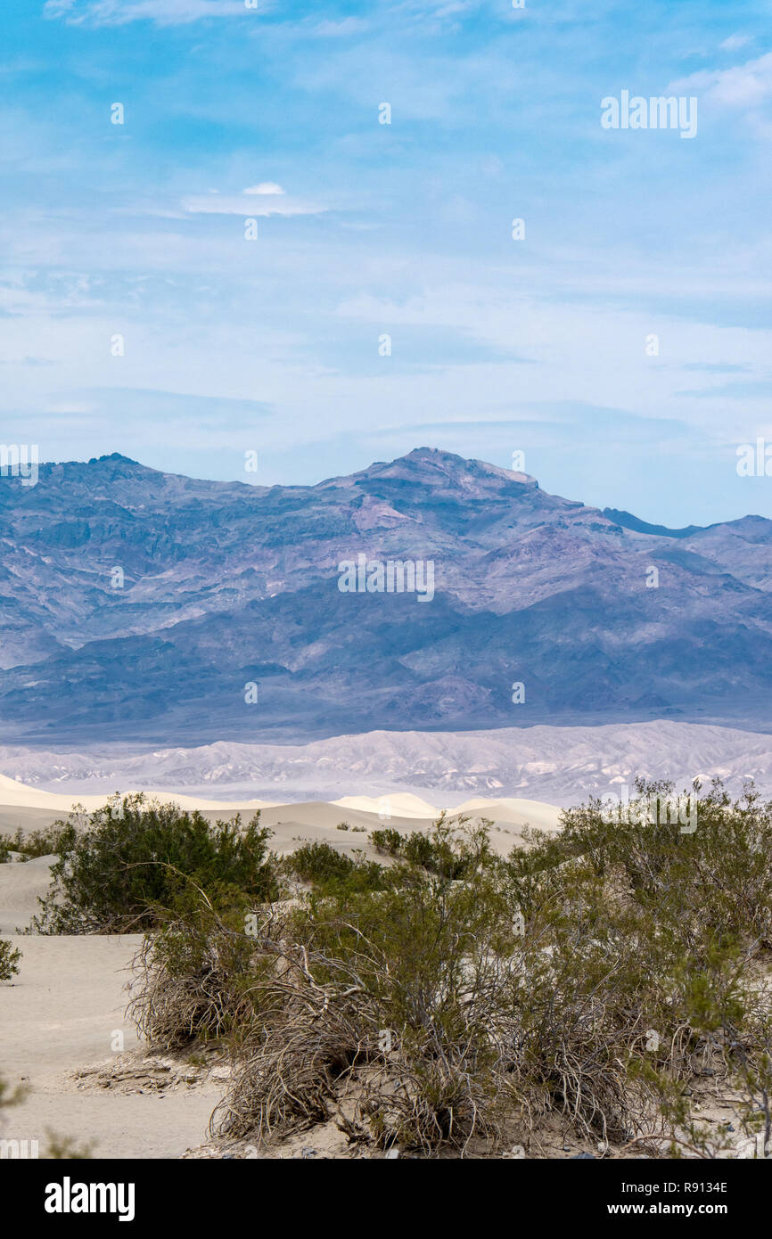 Barren desert sandy landscape of Death Valley National Park in ...