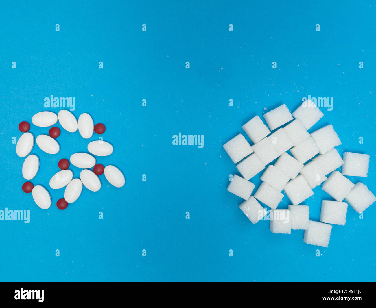 sugar substitute pills like stevia or aspartame and white blocks of