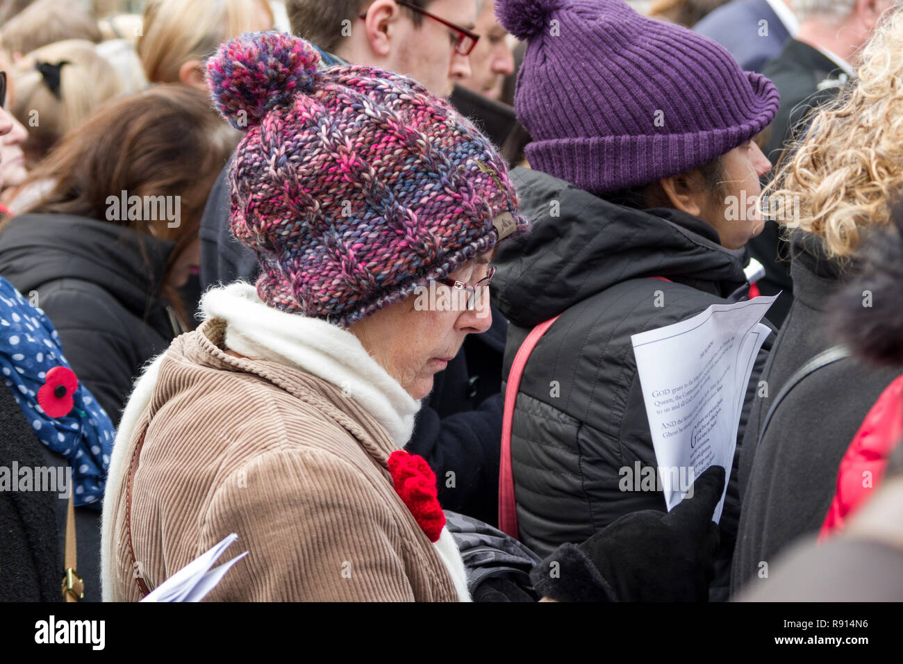 red bobble hat uk