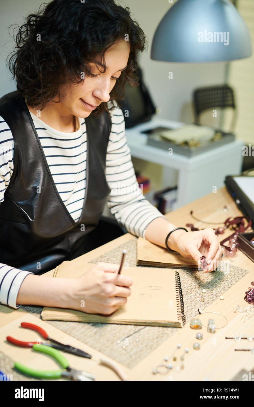 Artist Creating Jewelry Stock Photo