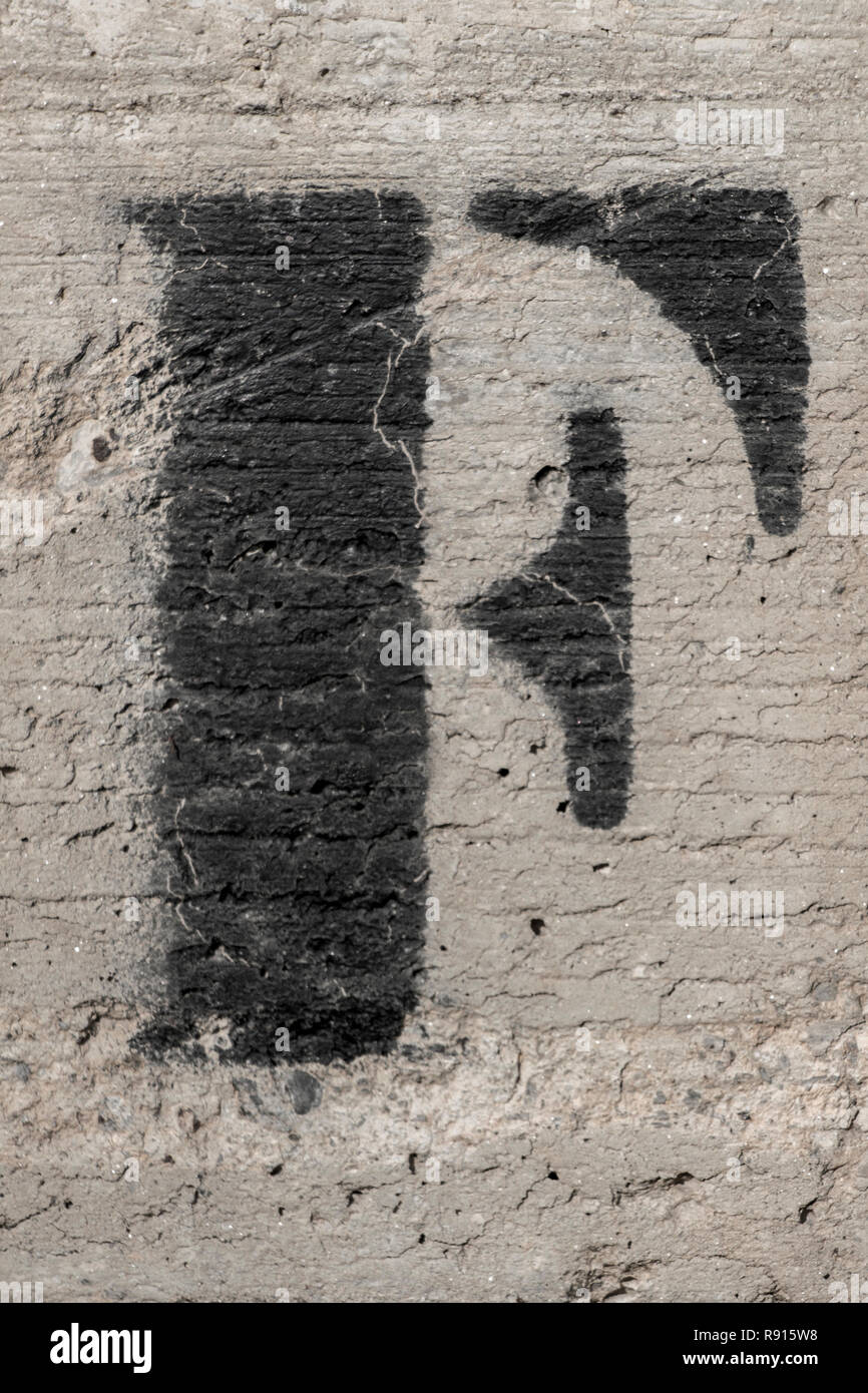 stencil letter in spray paint, letter f Stock Photo Alamy