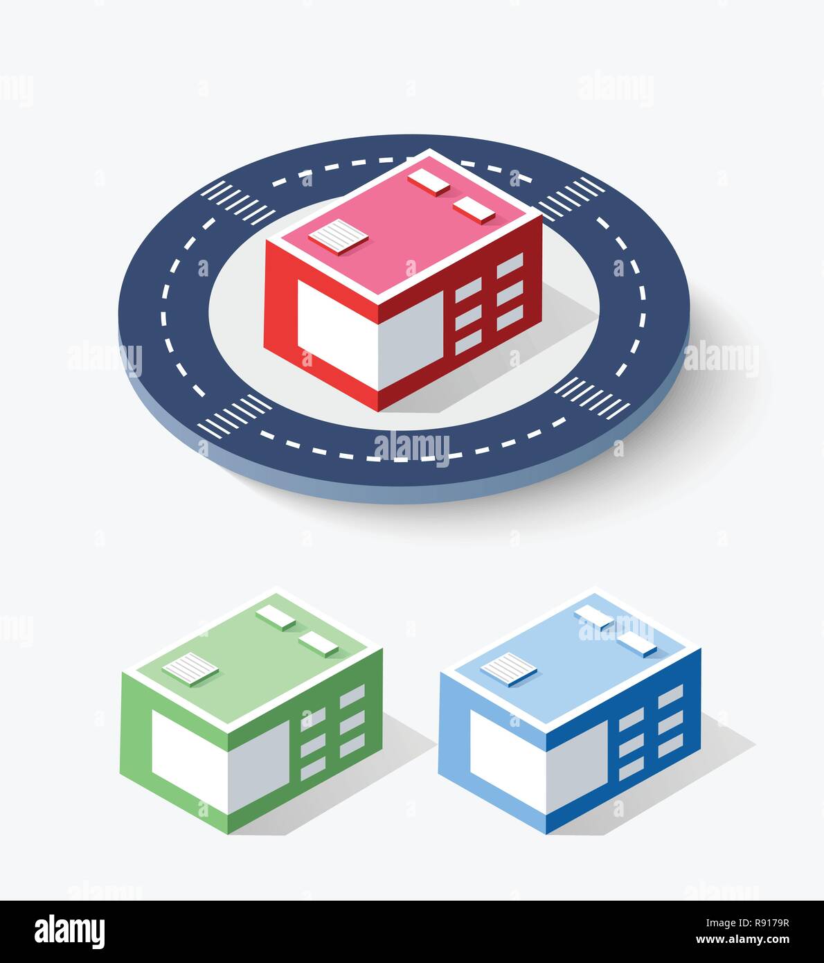 Colorful 3D isometric icon city of skyscrapers Stock Vector Image & Art ...