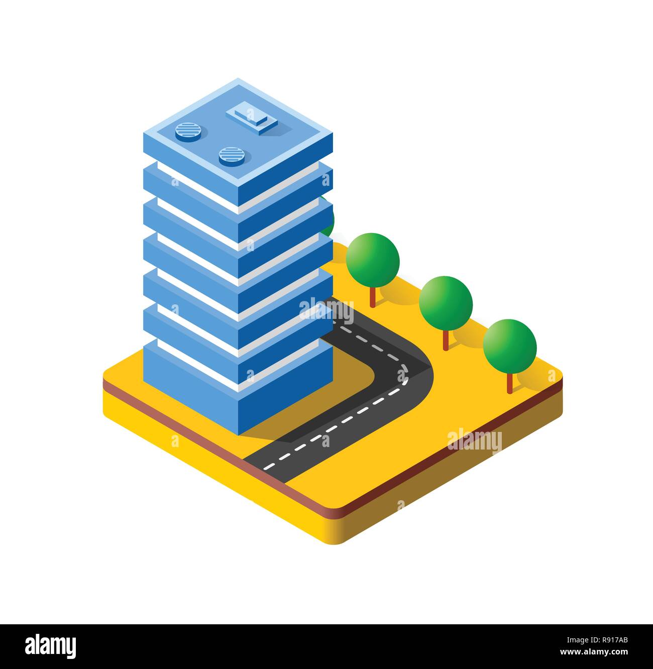 Colorful 3D isometric icon city of skyscrapers Stock Vector Image & Art ...