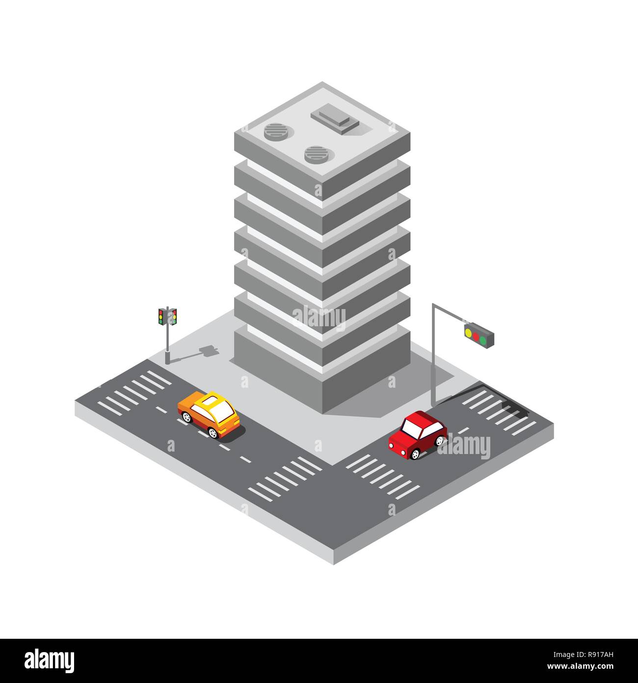 Colorful 3D isometric icon city of skyscrapers Stock Vector Image & Art ...