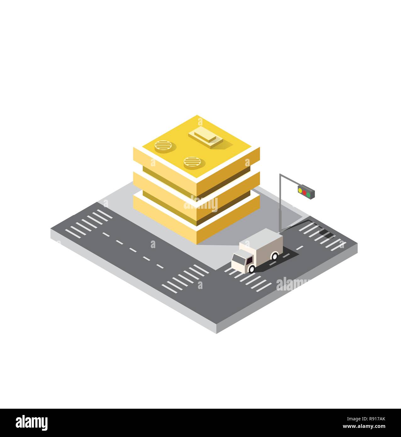 Colorful 3D isometric icon city of skyscrapers Stock Vector Image & Art ...