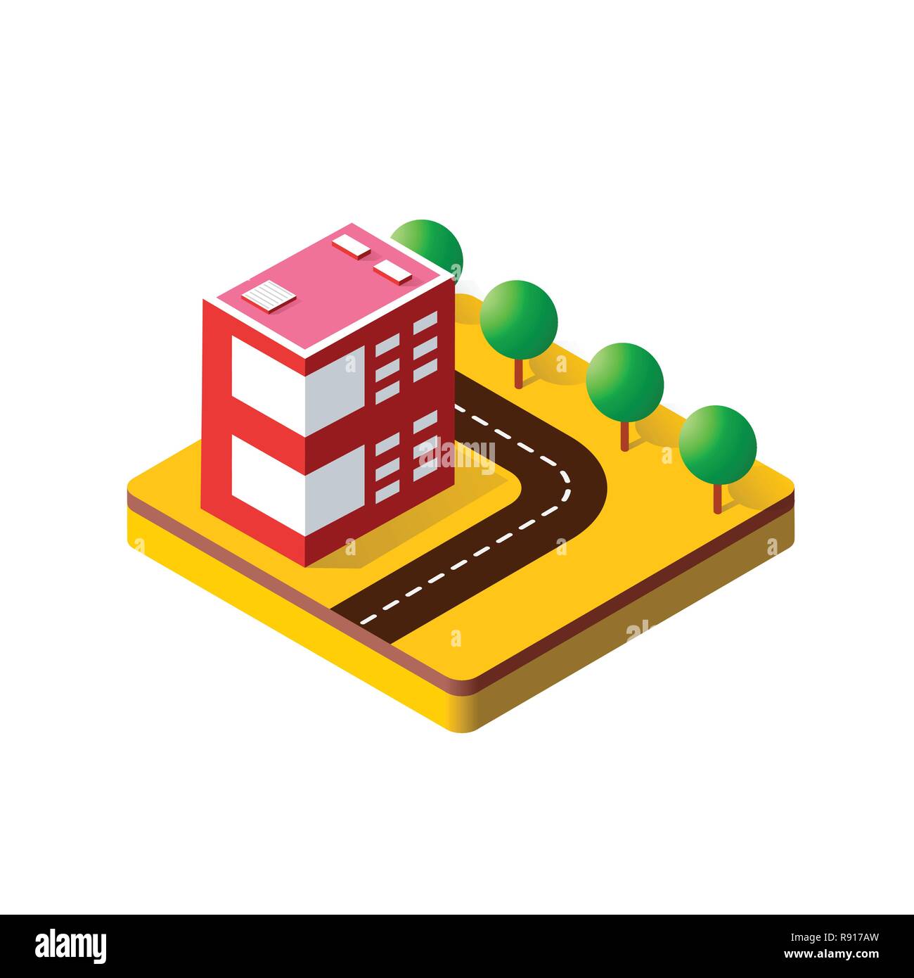 Colorful 3D isometric icon city of skyscrapers Stock Vector Image & Art ...