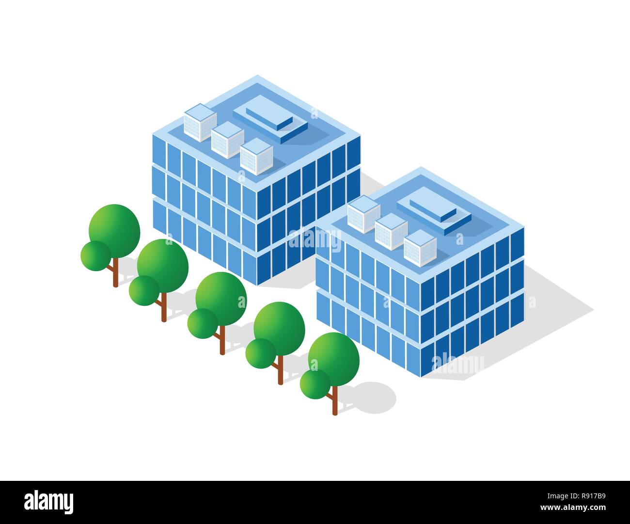 Colorful 3D isometric icon city of skyscrapers Stock Vector Image & Art ...